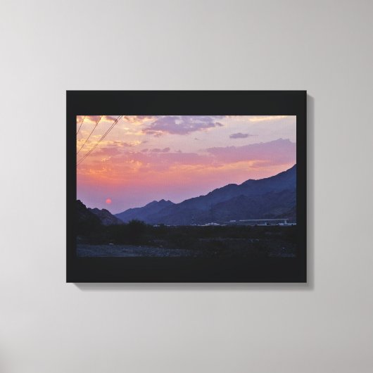 Desert Sunset Canvas Afdruk (Voorkant)