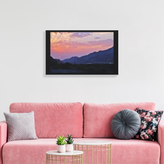 Desert Sunset Canvas Afdruk (Insitu (Woonkamer))