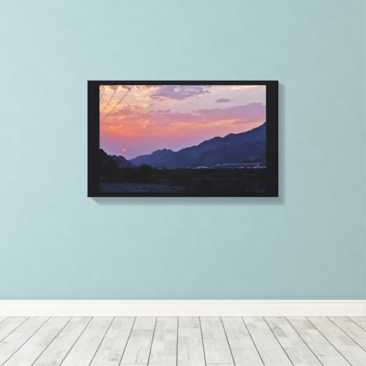 Desert Sunset Canvas Afdruk (Insitu (Houten vloer))