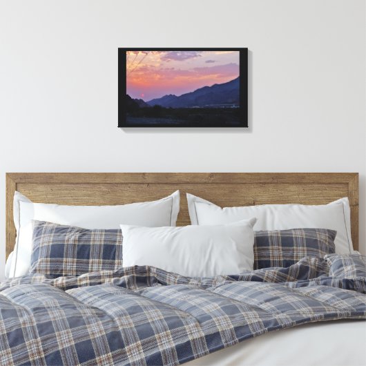 Desert Sunset Canvas Afdruk (Insitu (Slaapkamer))
