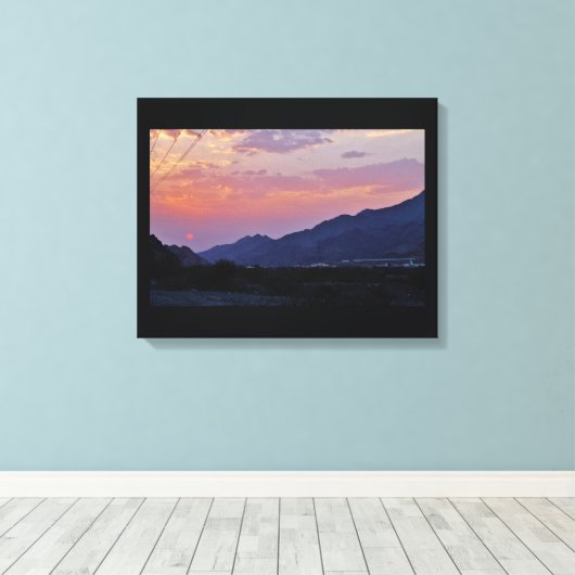 Desert Sunset Canvas Afdruk (Insitu (Houten vloer))