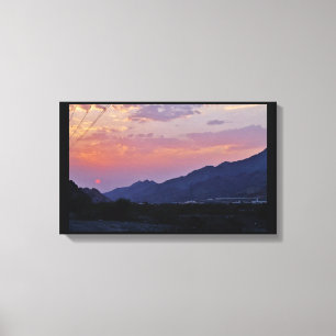 Desert Sunset Canvas Afdruk