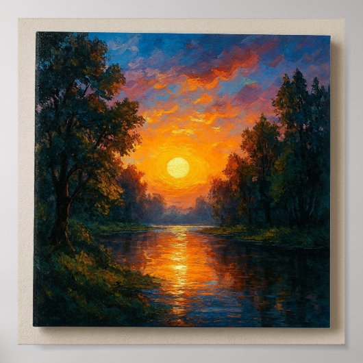 Desert Sunset Dankbaarheid – Minimalistische kunst Poster (Voorkant)