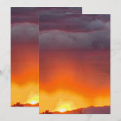Desert Sunset Foto Bedankkaart (Voorkant / Achterkant)