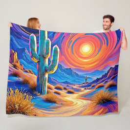 Desert Sunset Glow Fleece Deken