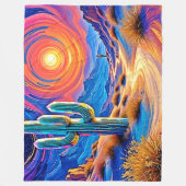 Desert Sunset Glow Fleece Deken (Voorkant)