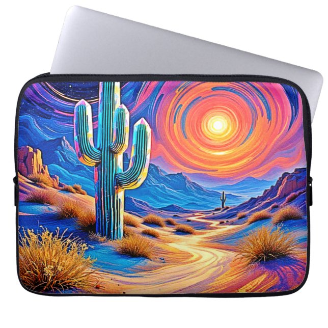 Desert Sunset Glow Laptop Sleeve (Voorkant)