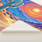 Desert Sunset Glow Sherpa Deken (3/4)