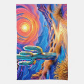 Desert Sunset Glow Theedoek (Verticaal)