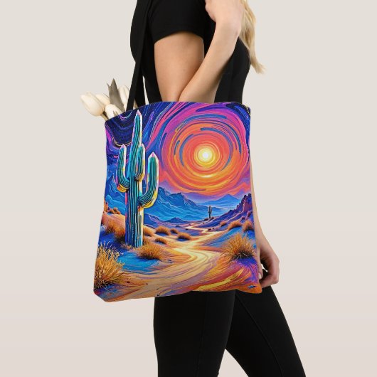 Desert Sunset Glow Tote Bag (Dichtbij)