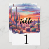 Desert Sunset Glow Waterverf Tafelnummer (Voorkant / Achterkant)
