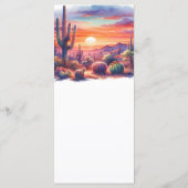Desert Sunset Glow Waterverf Zuidwest Menu (Achterkant)