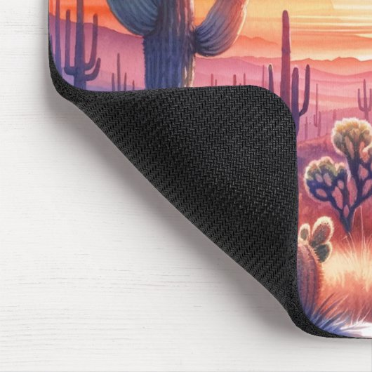 Desert Sunset Glow Waterverf Zuidwest Muismat (Hoek)