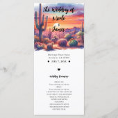 Desert Sunset Glow Waterverf Zuidwest Programma Programmakaart (Voorkant)