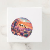 Desert Sunset Glow Waterverf Zuidwestelijke bruilo Bedankjes Labels (In situ)