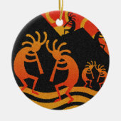 Desert Sunset Kokopelli Southwest Keramisch Ornament (Voorkant)