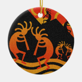 Desert Sunset Kokopelli Southwest Keramisch Ornament