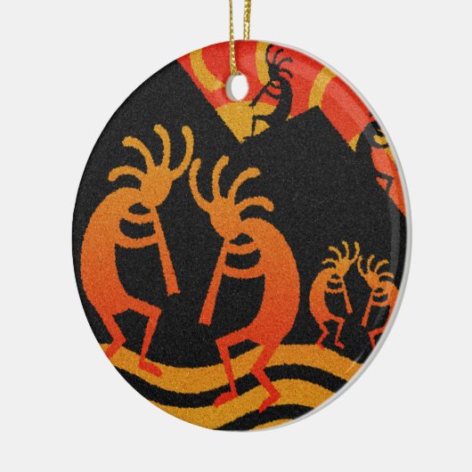 Desert Sunset Kokopelli Southwest Keramisch Ornament (Links)