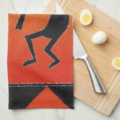 Desert Sunset Kokopelli Southwest Theedoek (Quarter Fold)