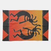 Desert Sunset Kokopelli Southwest Theedoek (Horizontaal)