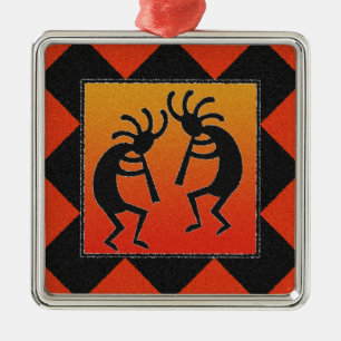 Desert Sunset Kokopelli - Zuidoost-kerstboom Metalen Ornament