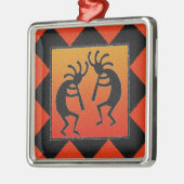 Desert Sunset Kokopelli - Zuidoost-kerstboom Metalen Ornament (Links)
