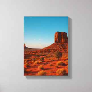 Desert Sunset Monument Landschap Canvas Afdruk