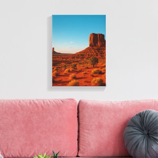 Desert Sunset Monument Landschap Canvas Afdruk (Insitu (Woonkamer))