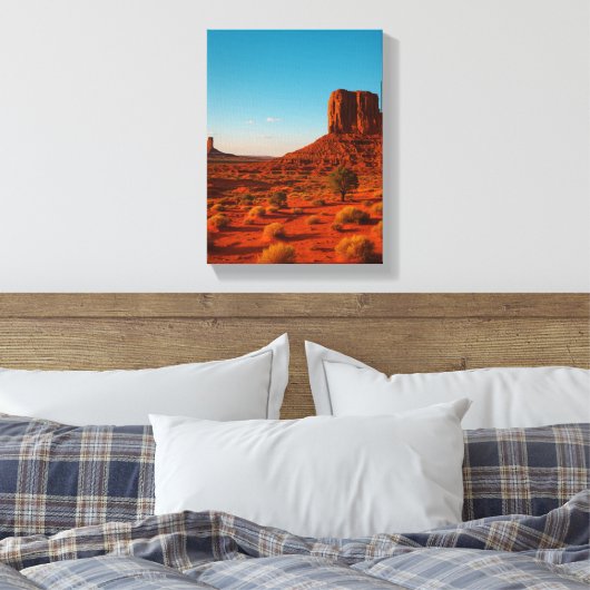 Desert Sunset Monument Landschap Canvas Afdruk (Insitu (Slaapkamer))