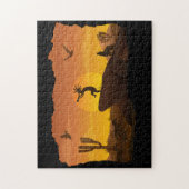 Desert Sunset Natuur Kokopelli Jigzaag Puzzle Legpuzzel (Verticaal)