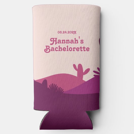 Desert Sunset Palm Springs Bachelorette Seltzer Ca Seltzer Blikjeskoeler (Achterkant)