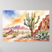 Desert Sunset Poster (Voorkant)