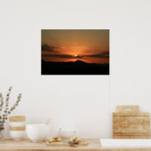 Desert Sunset Poster (Keuken)