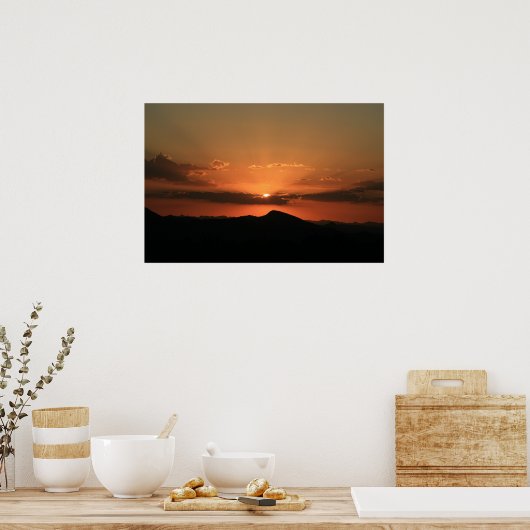 Desert Sunset Poster (Keuken)