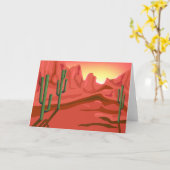 Desert Sunset Red Rock Wenskaart Kaart (Gele Bloem)