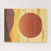 Desert Sunset Roest Sinaasappel en Bruin Legpuzzel (Horizontaal)