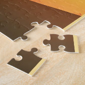 Desert Sunset Roest Sinaasappel en Bruin Legpuzzel (Zijkant)