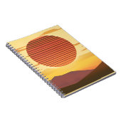 Desert Sunset Roest Sinaasappel en Bruin Notitieboek (Rechterzijde)