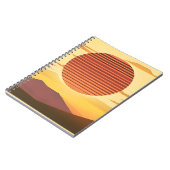 Desert Sunset Roest Sinaasappel en Bruin Notitieboek (Linkerzijde)