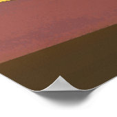 Desert Sunset Roest Sinaasappel en Bruin Poster (Hoek)