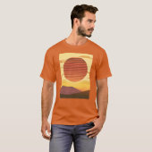 Desert Sunset Roest Sinaasappel en Bruin T-shirt (Voorkant volledig)