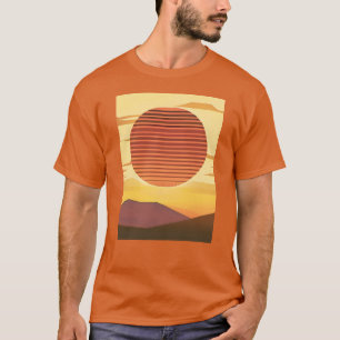 Desert Sunset Roest Sinaasappel en Bruin T-shirt