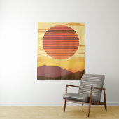 Desert Sunset Roest Sinaasappel en Bruin Wandkleed (In situ)