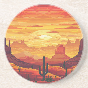 Desert Sunset Sandstone Onderzetter