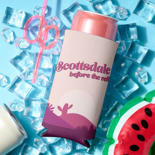 Desert Sunset Scottsdale Bachelorette Seltzer Blikjeskoeler (Insitu Zomer)