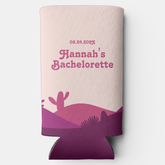 Desert Sunset Scottsdale Bachelorette Seltzer Blikjeskoeler (Achterkant)