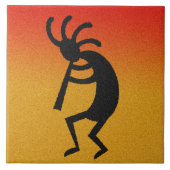 Desert Sunset Southwestern Kokopelli Ceramic Tegel Tegeltje (Voorkant)