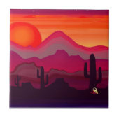Desert Sunset Tegel Tegeltje (Voorkant)