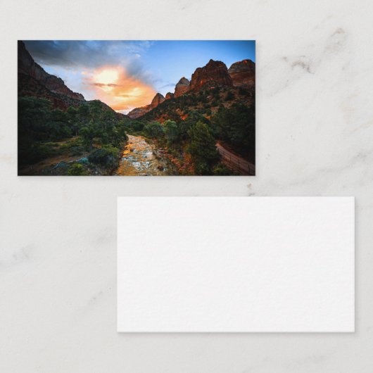 Desert Sunset Wild River Walk Visitekaartje (Voorkant / Achterkant)