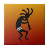 Desert Sunset Zuidwest Kokopelli Keramische Tegel Tegeltje (Voorkant)